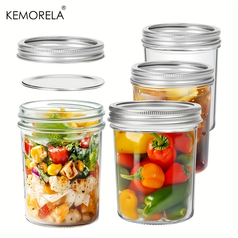 Mason Jar 8Oz - KEMORELA 4PCS Mason Jars 350ML With