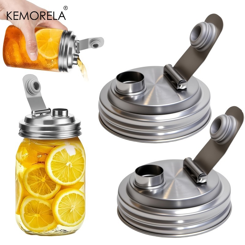 Mason Jar 8Oz - 1/2Pack Mason Jar Stainless Steel Pour