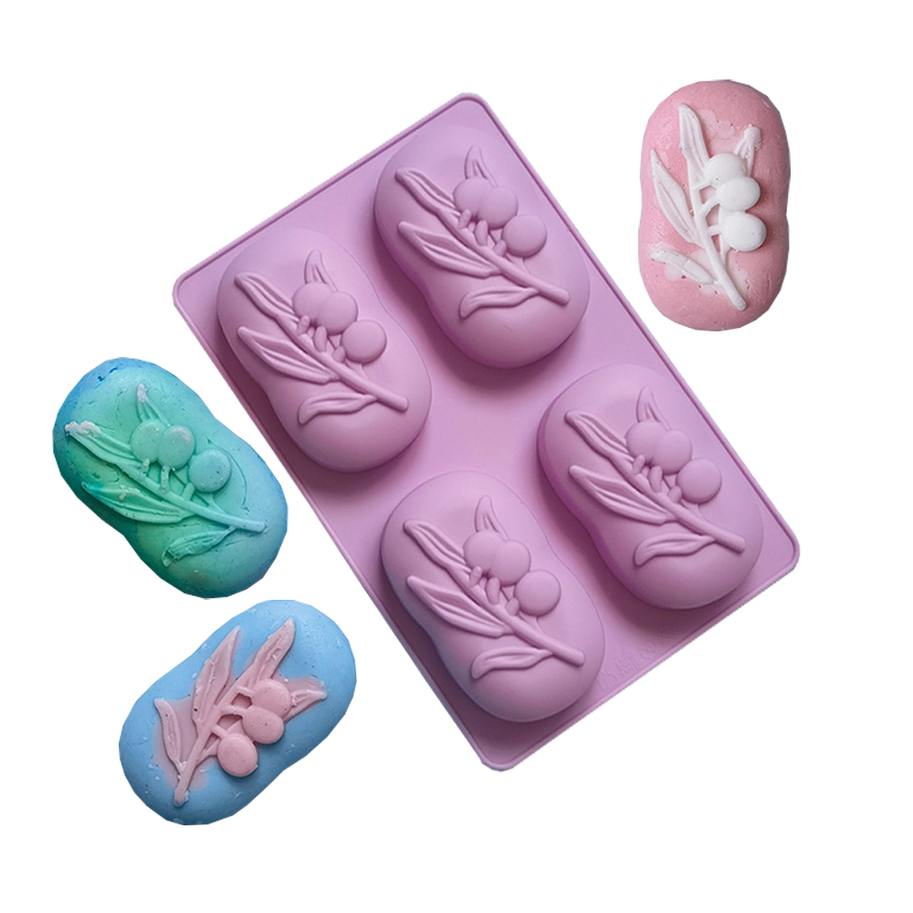 4 Cavities Oval Olive Tree Sil - Candle Supplies Storage ulasan dan harga