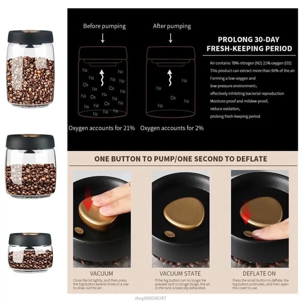 1pack Coffee Bean Storage Cont - Mason Jar 8Oz ulasan dan harga