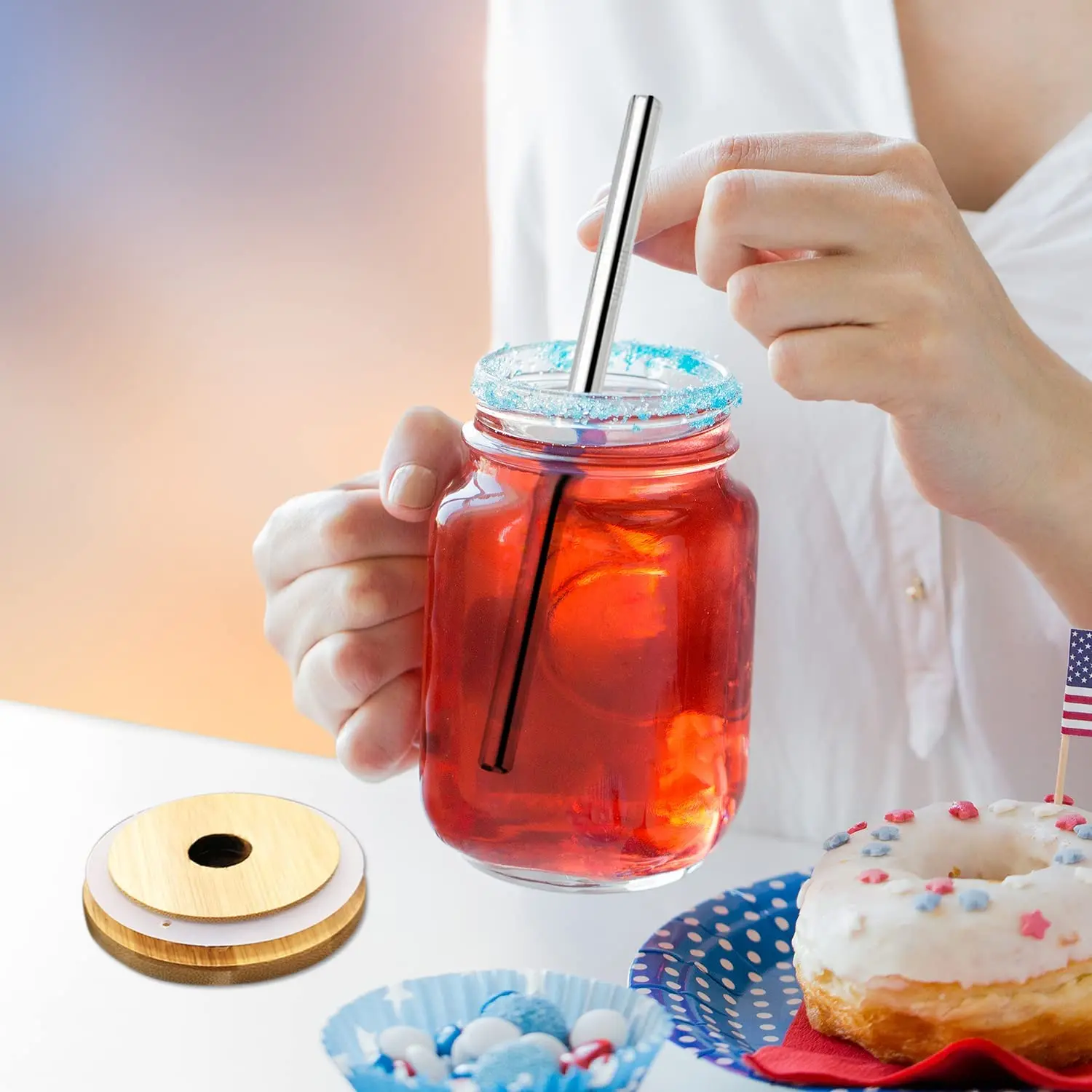 Reusable Fruit Juice Cool Drin - Mason Jar 8Oz ulasan dan harga