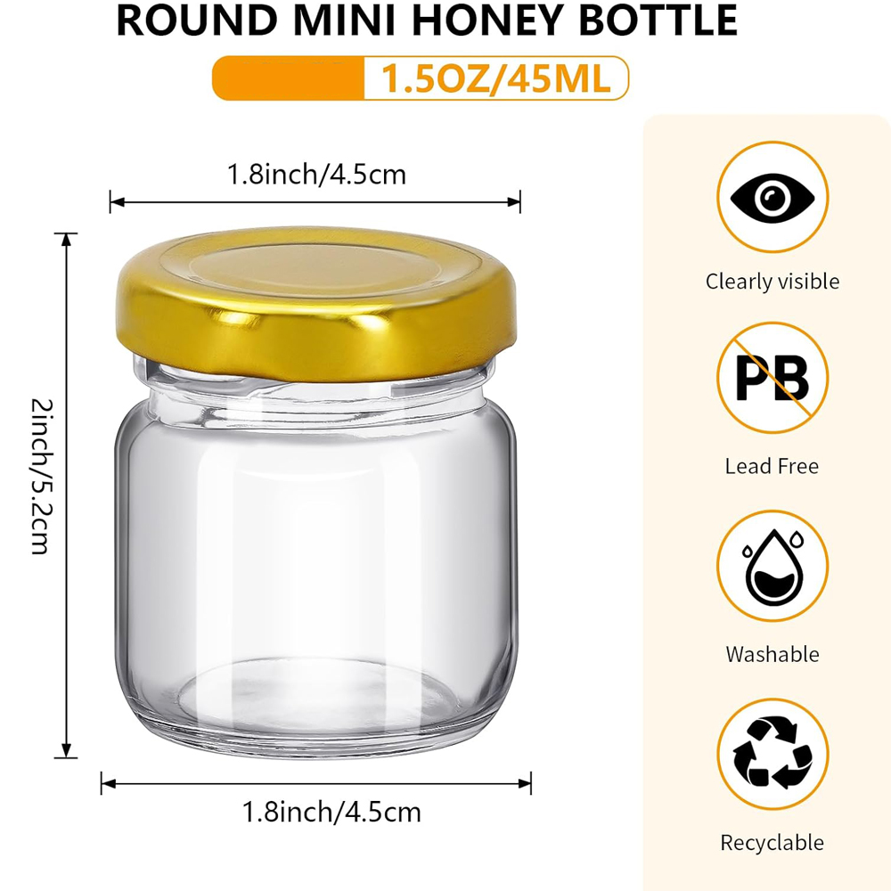 1.5 oz Round Mini Clear Honey  - Mason Jar 8Oz ulasan dan harga