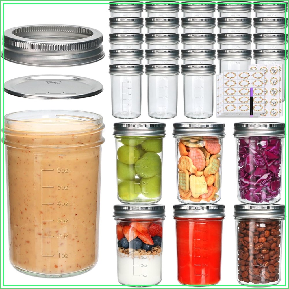 30 Pack 8 oz Mason Jars with L - Mason Jar 8Oz ulasan dan harga