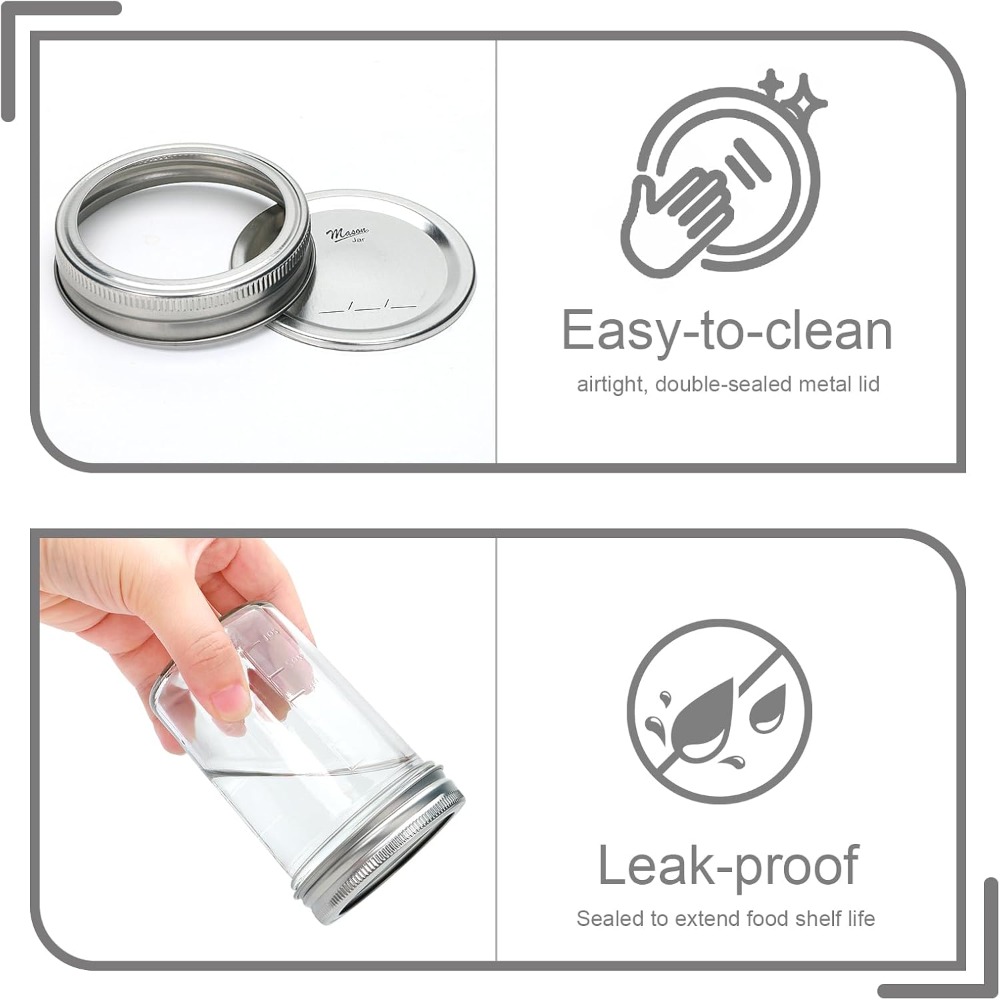 30 Pack 8 oz Mason Jars with L - Mason Jar 8Oz ulasan dan harga