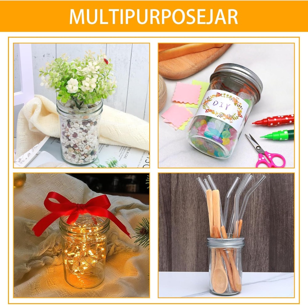 30 Pack 8 oz Mason Jars with L - Mason Jar 8Oz ulasan dan harga