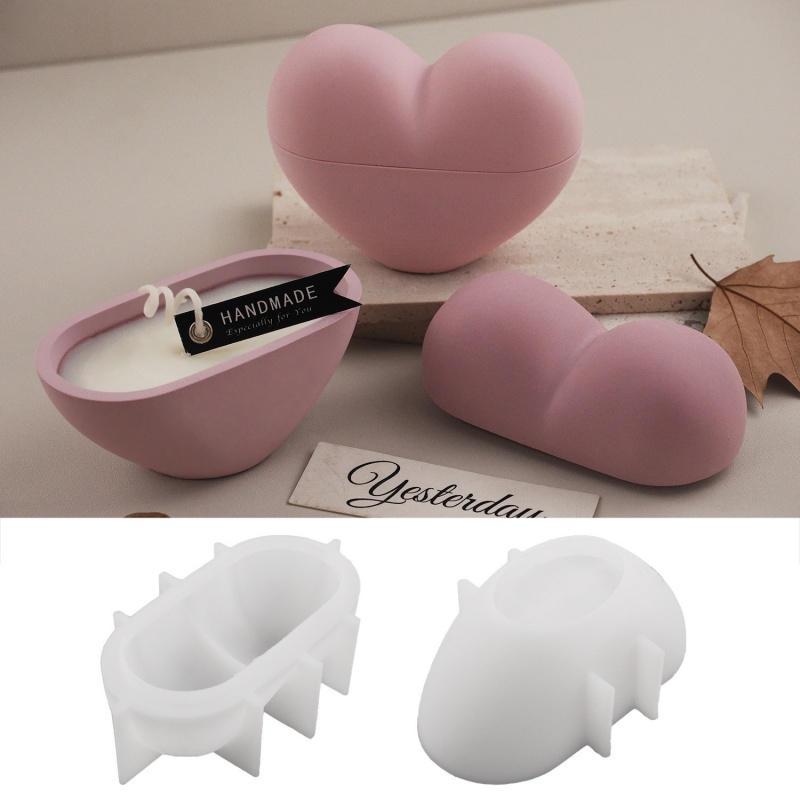 DIY Heart Shape Candle Jar Sil - Candle Vessel Supplies ulasan dan harga