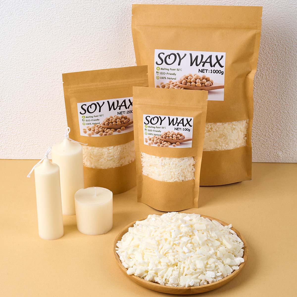 1 Pounds Pure White Soy Wax Fo - Candle Supplies Storage ulasan dan harga