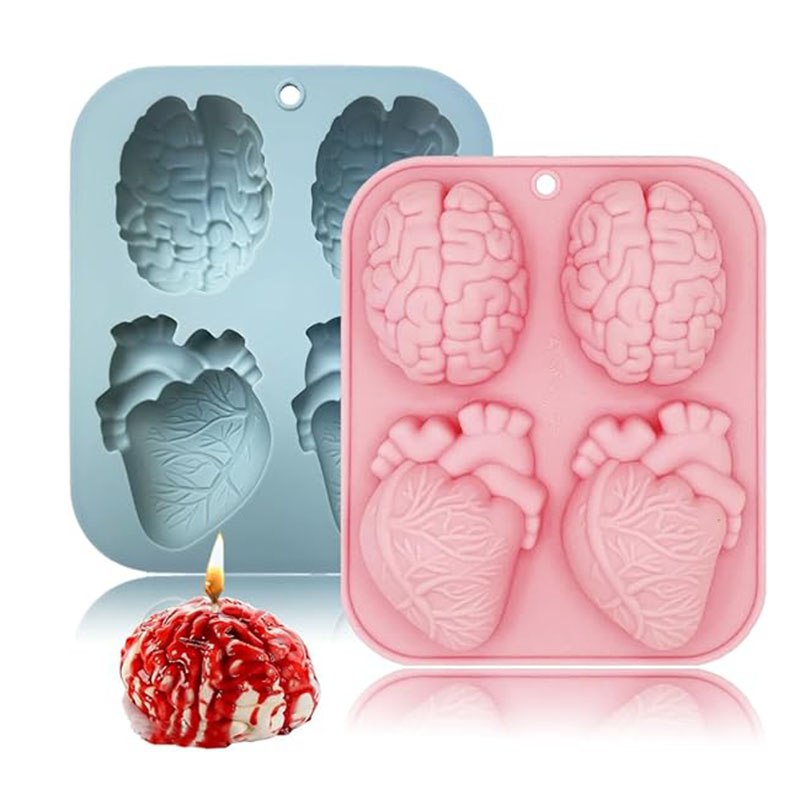 Human Brain And Heart Silicone - Candle Supplies Storage ulasan dan harga