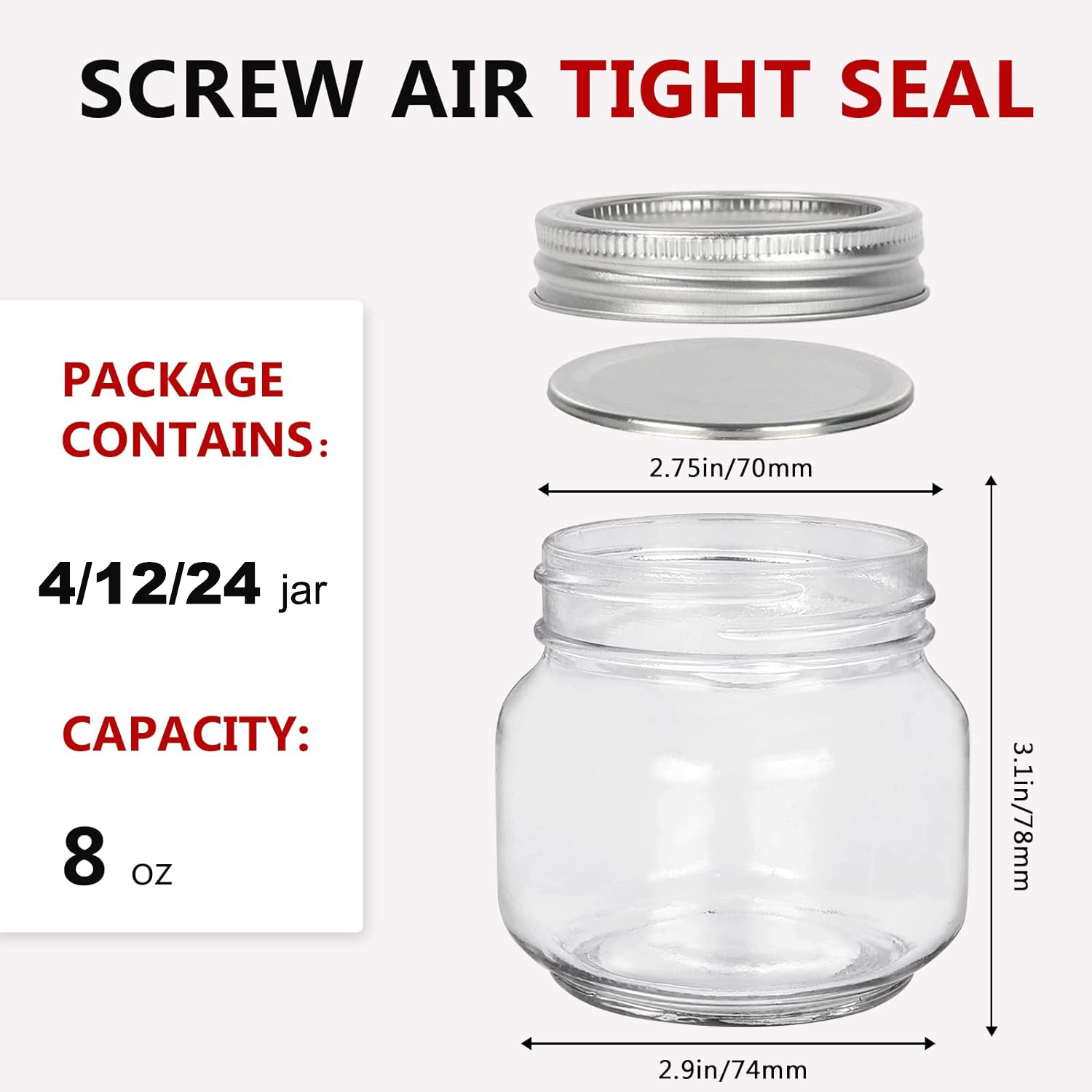 Mason Jars 8oz Regular Mouth G - Mason Jar 8Oz ulasan dan harga