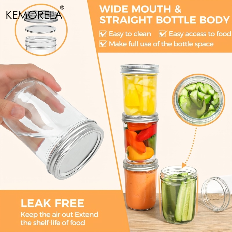 KEMORELA 4PCS Mason Jars 350ML - Mason Jar 8Oz ulasan dan harga