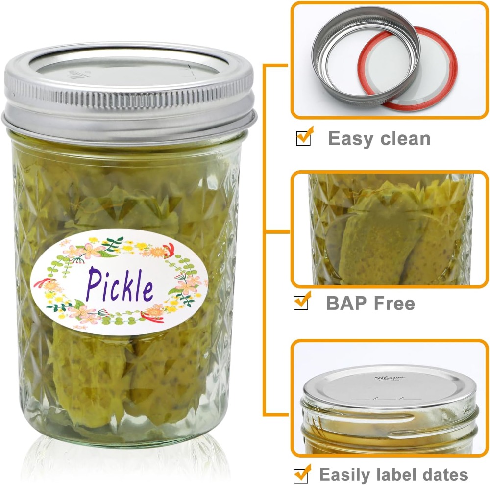 30 Pack 8 oz Mason Jars with A - Mason Jar 8Oz ulasan dan harga