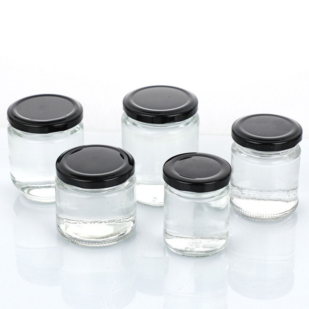 1Pcs with Black Airtight Lids  - Mason Jar 8Oz ulasan dan harga