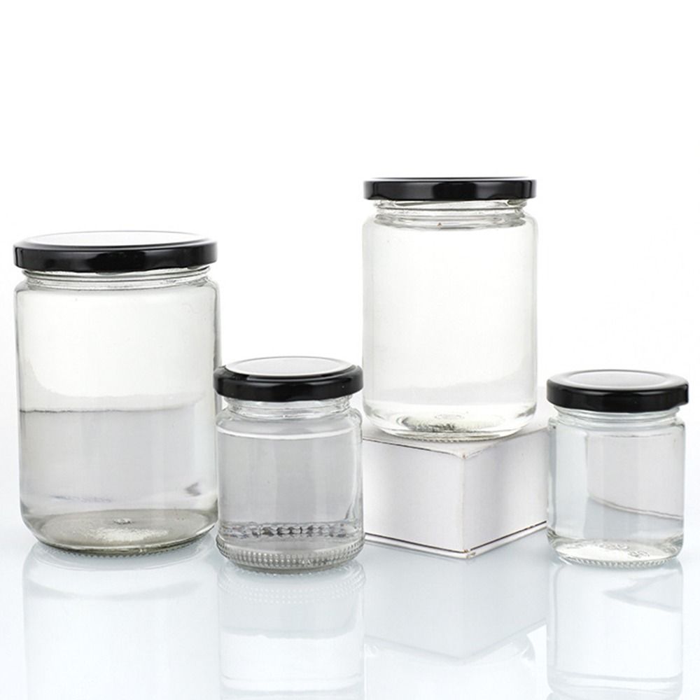 1Pcs with Black Airtight Lids  - Mason Jar 8Oz ulasan dan harga
