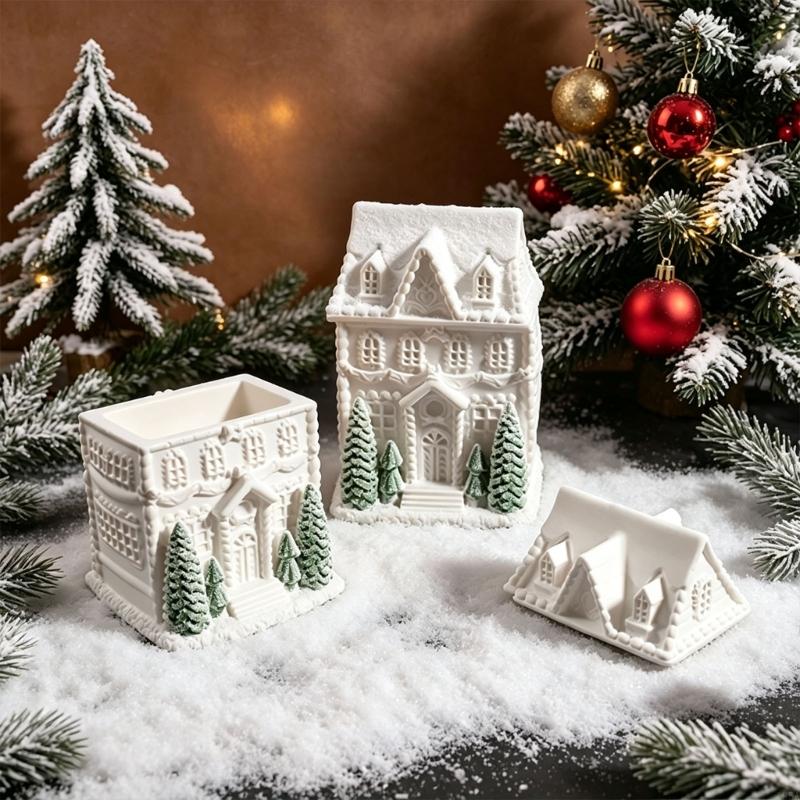 Winter Display House Shape Mol - Candle Vessel Supplies ulasan dan harga