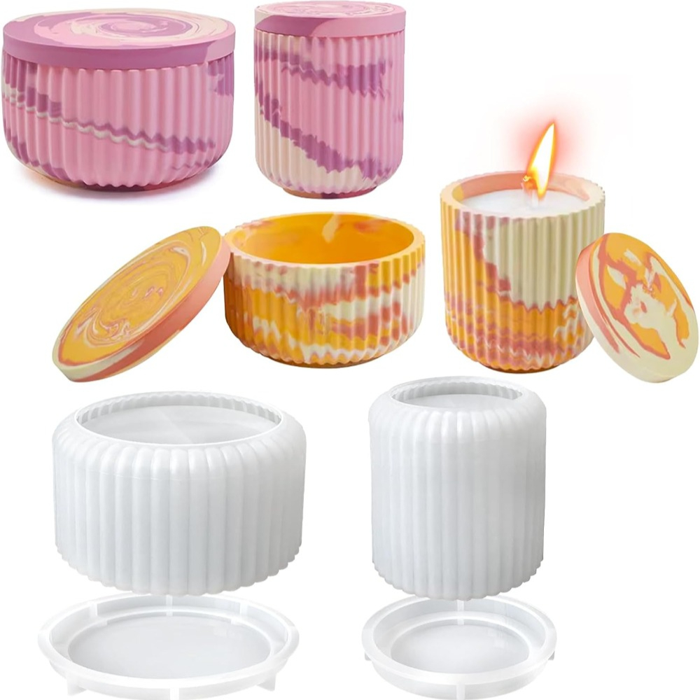 Silicone Mold for Striped Roun - Candle Vessel Supplies ulasan dan harga