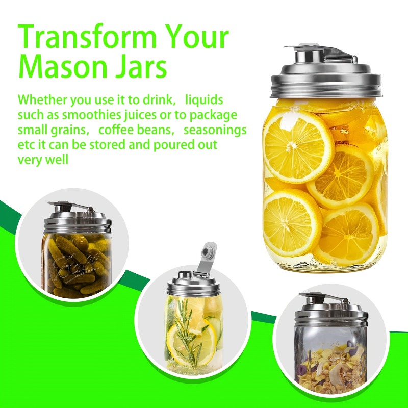 1/2Pack Mason Jar Stainless St - Mason Jar 8Oz ulasan dan harga