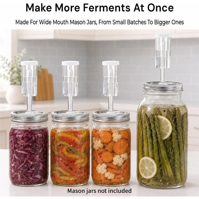 DTEW-Fermentation Lids For 8 T - Mason Jar 8Oz ulasan dan harga